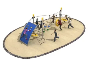 Parque infantil al aire libre Escaladores de cuerda, rocódromo