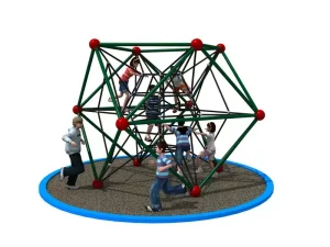 Outdoor polyhedron net climbing structure, kids playground set