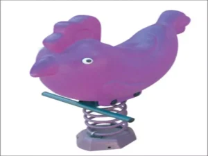 Kids poly purple rooster spring rider equipo de juego al aire libre