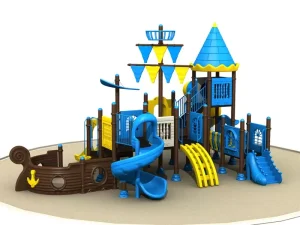 Juegos infantiles de exterior:Parque infantil temático Joyful Pirate Ship de 2 plantas