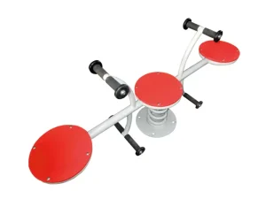 Bike with red seat spring seesaw outdoor play equipment
