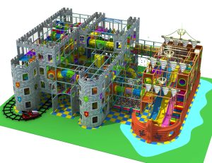 Se trata de un gran espacio de juego interior, compuesto por un castillo y un barco pirata.