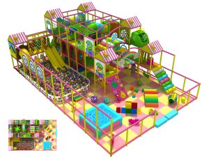 Gran y emocionante colmena arco iris con temática de juegos de interior para comerciales
