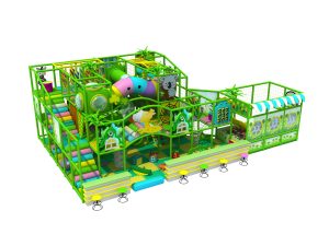 Juegos de interior: Parque infantil de aventuras temático con piscina de bolas y estructuras de escalada