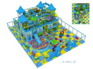 Área de juegos interior perfecta: Parque infantil con temática de nieve y piscina de pelotas | Fabricante de equipos de juego para interiores