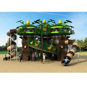 Treehouse Themed Outdoor Playground Set – Commercial Grade Kids Play Equipment